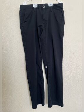 Volcom Men’s Black Chino Pants Size 36 Straight Fit Casual Skate